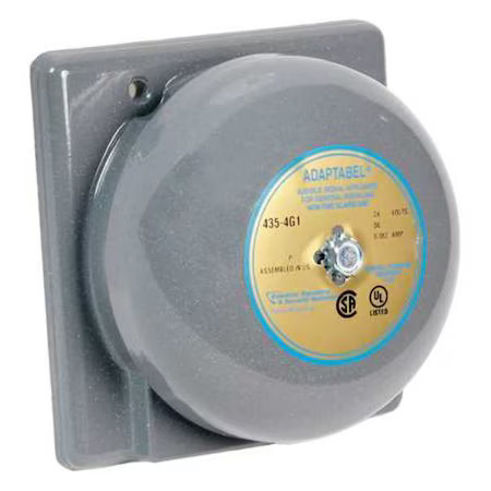 Edwards Signaling 435-4G1 Vibrating Bell, Continuous, 24V Dc, 90 Db, Steel,