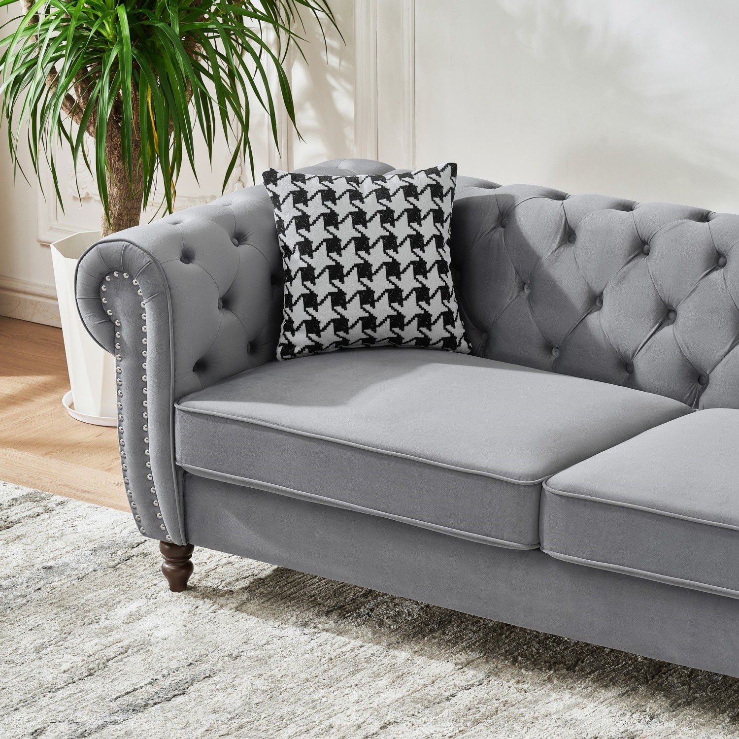 67'' Loveseat Sofa 2-Seater Velvet Upholstered Sofa Couch Living Room Sofa
