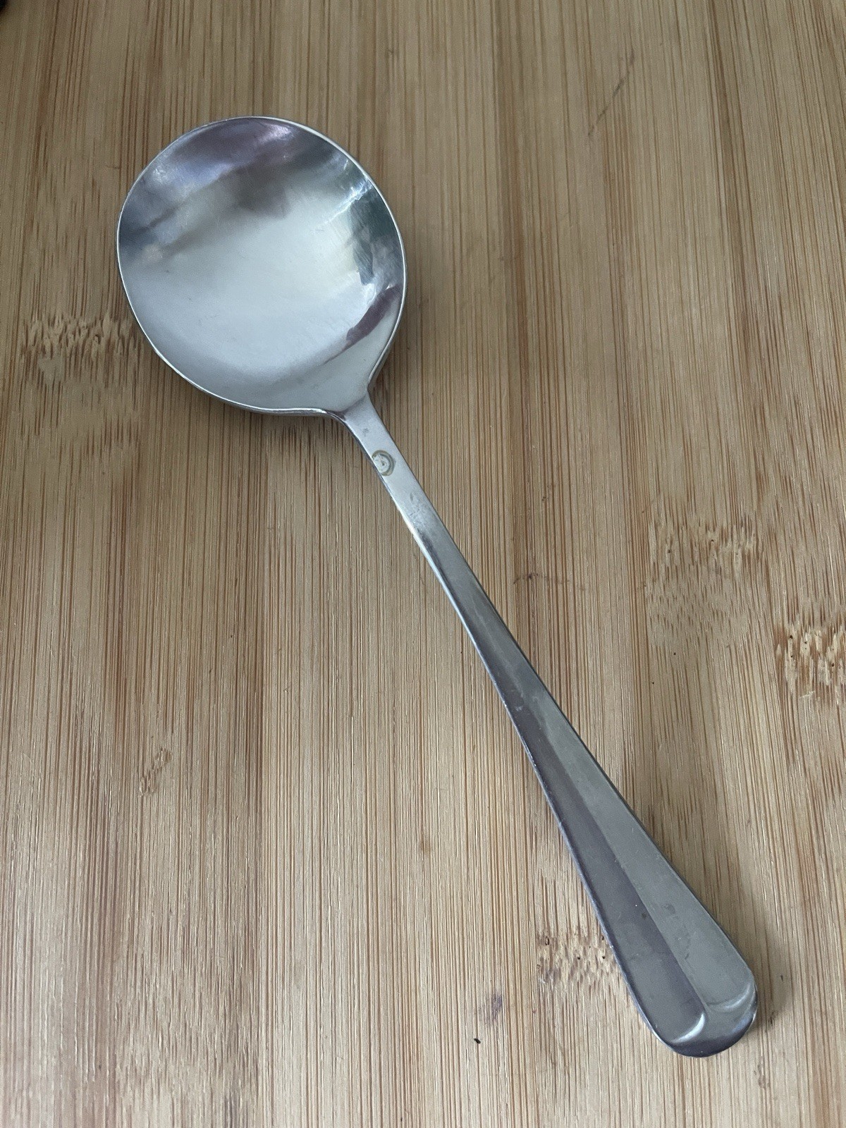 S/R Rogers Co Stainless JEFFERSON MANOR Center Ridge Tipped End ROUND SPOON 6.5"