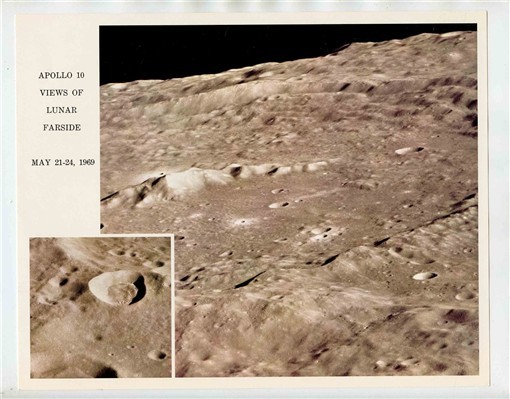 NASA Photo Apollo 10 Views of Lunar Farside MAy 21-24 1969
