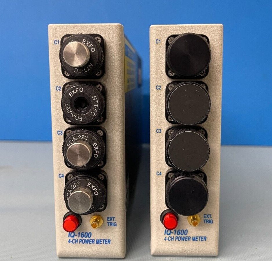 Lot of 2 EXFO IQS-1600 4 CH power meter 9 to -85dBm  800 to 1700nm