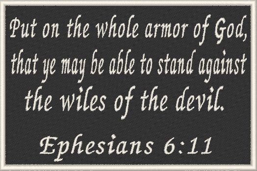 Ephesians 6:11 Christian Military Patch W/ VELCRO® Brand Fastener Emblem