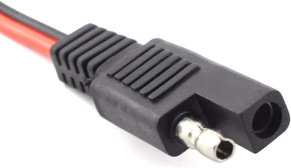 Efficient 2 Pcs SAE Extension Cable 1ft - Ideal for Solar Battery Connections