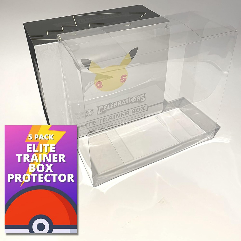 New Plastic Display Case Protector for Pokemon Elite Trainer Box ETB (5 Pack)