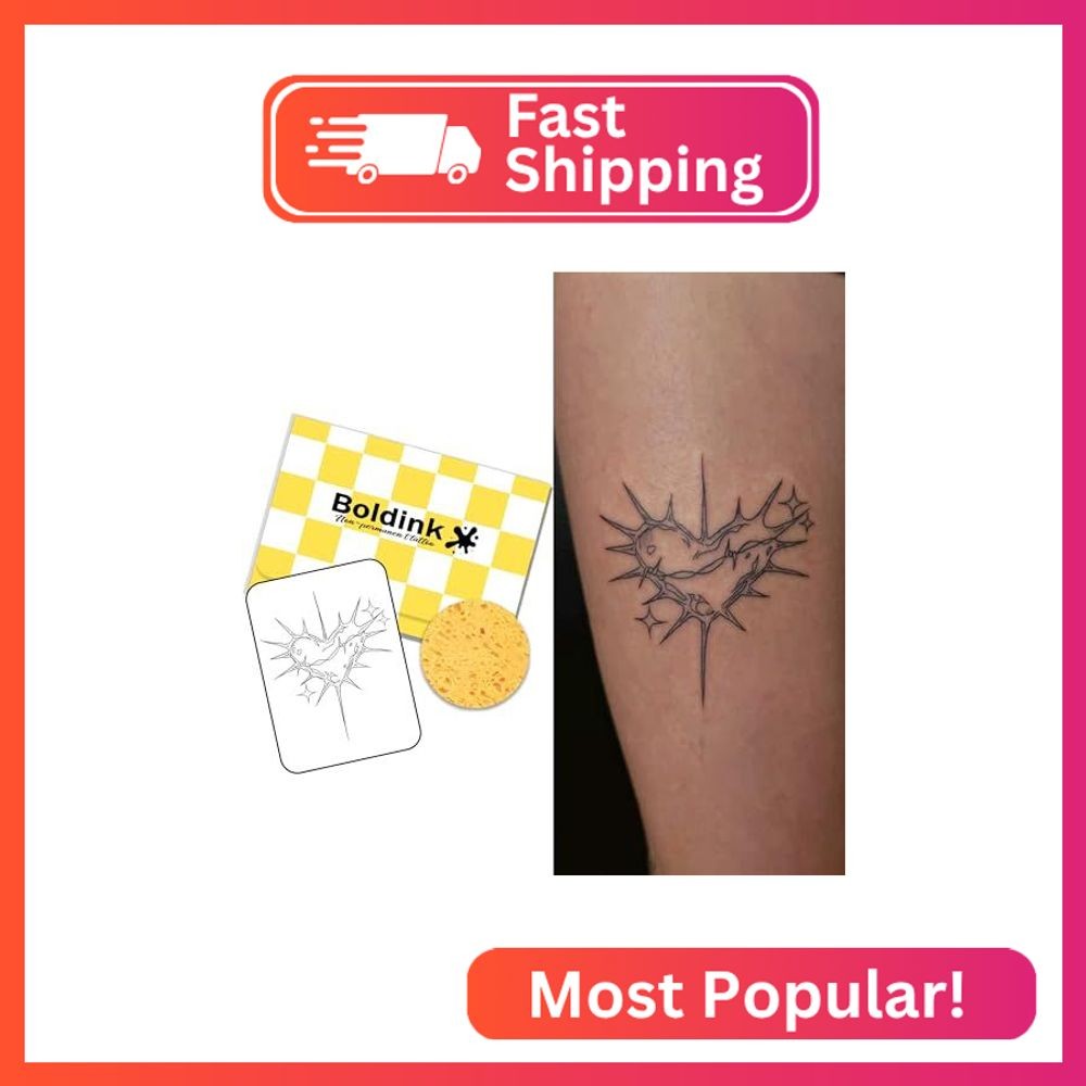 Heart of Thorns Temporary Tattoos Realistic Fake Tattoo Waterproof