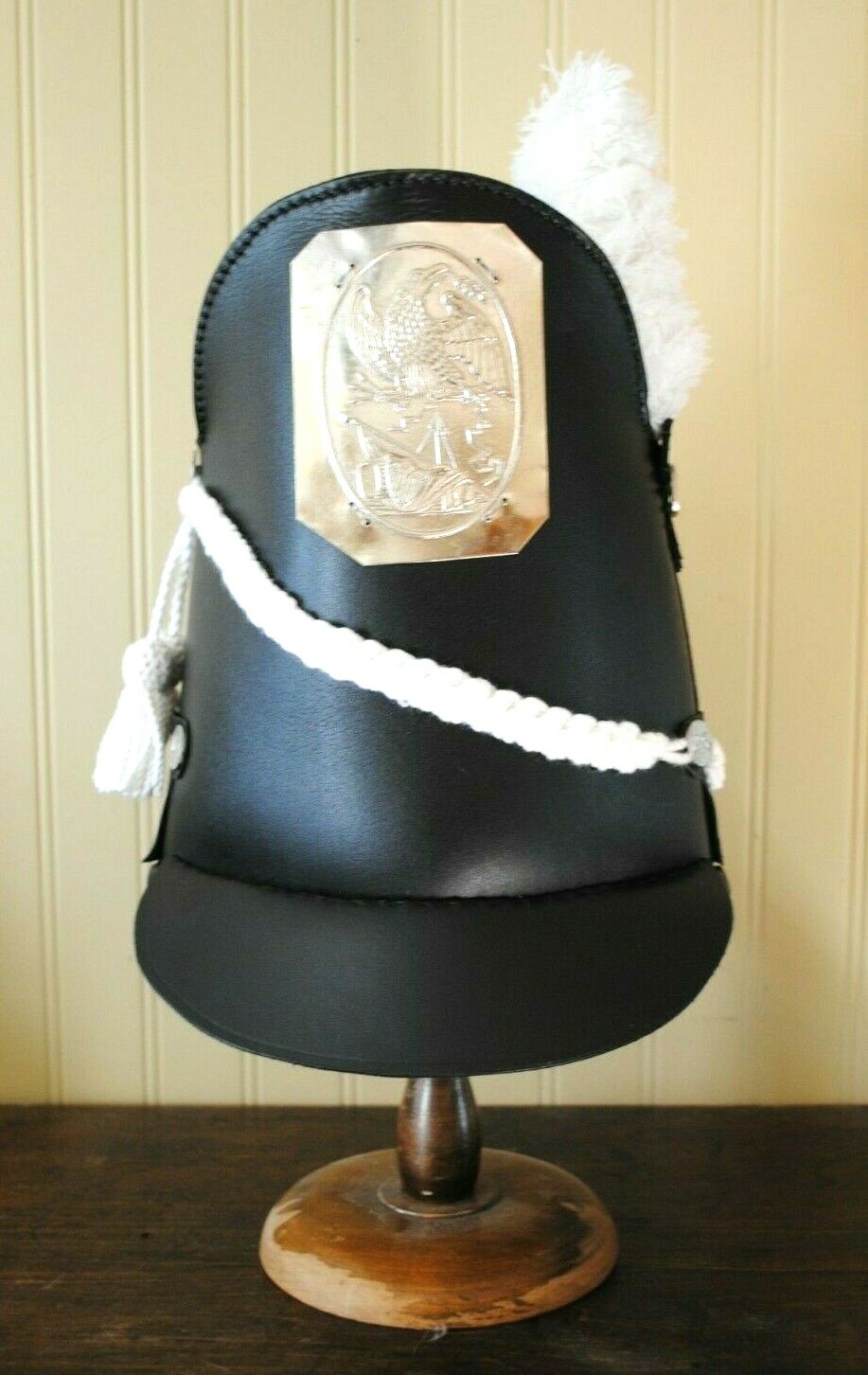 War of 1812 U.S. Shako Hat All Leather w/Plumb - Size: L - Special Order!