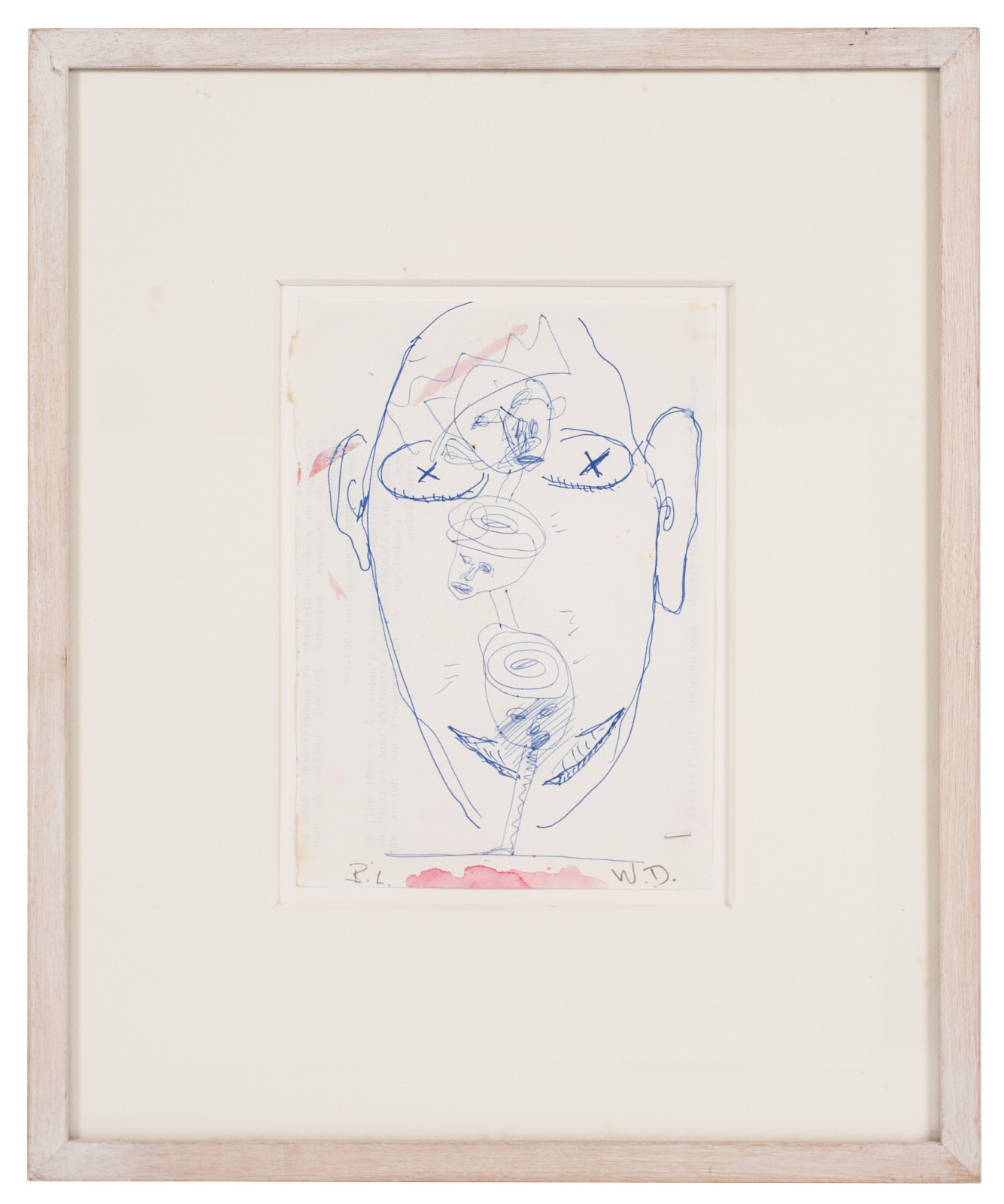 Walter Dahn, original drawing, signed.