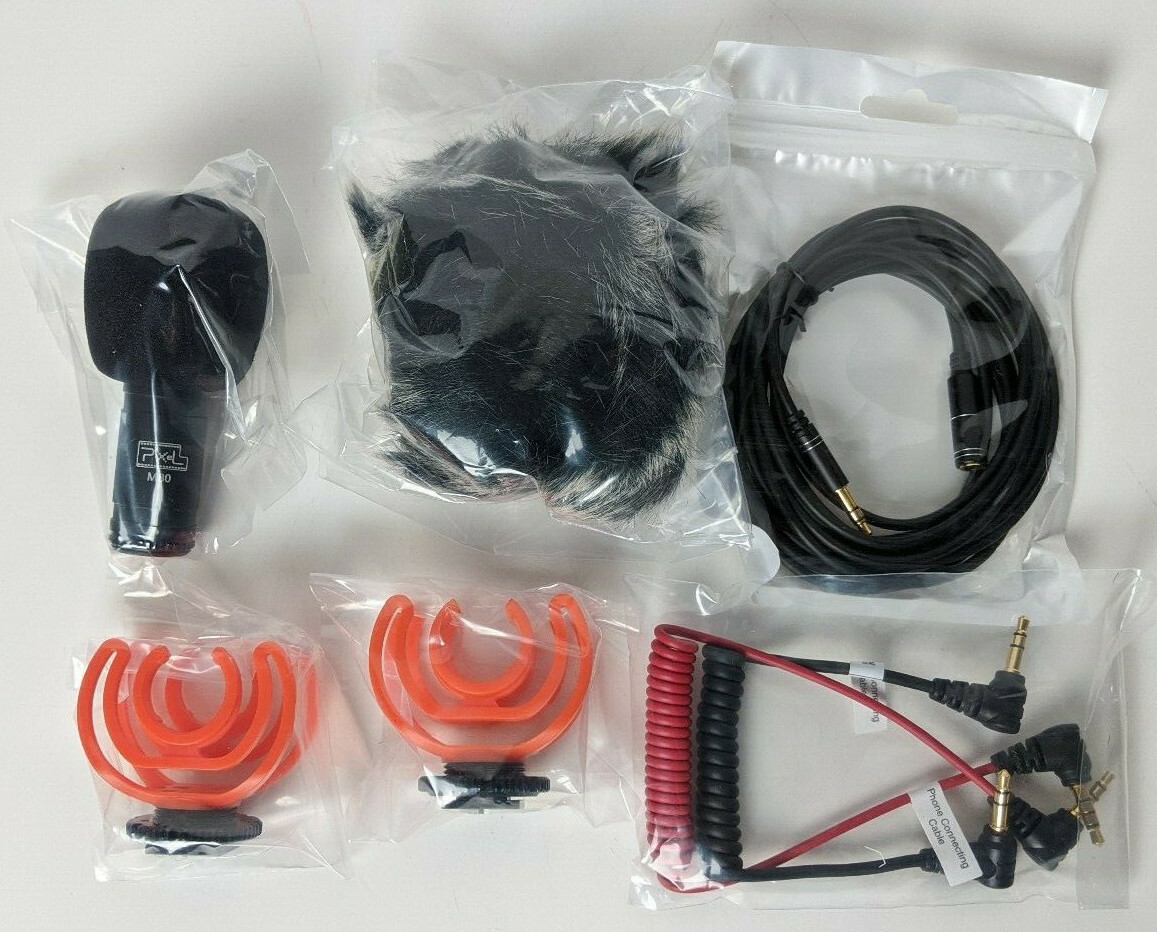 New Pixel M80 Microphone Super Cardioid 3.5mm for Camera/Phone Kit