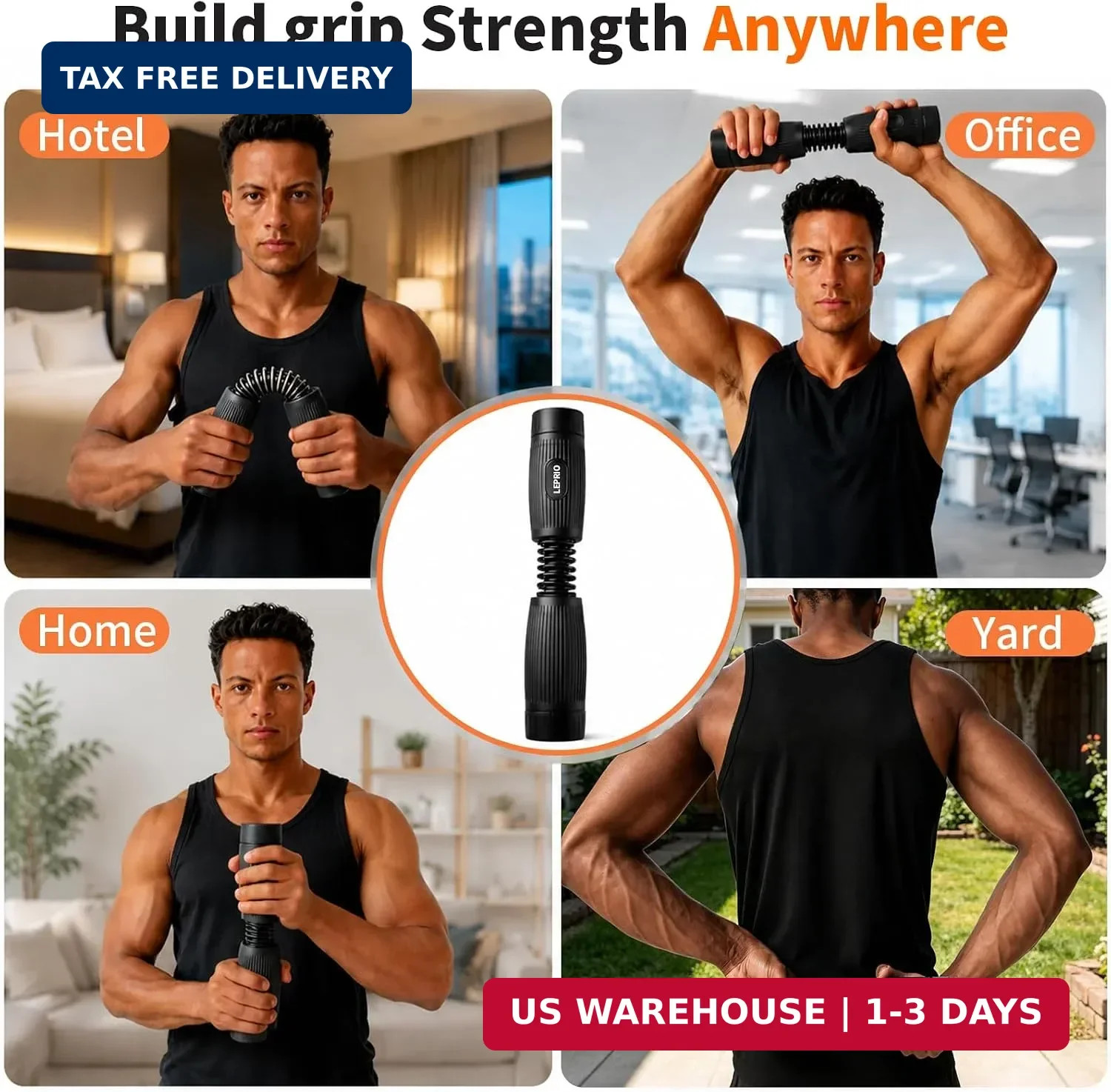 Forearm & Wrist Strength Trainer, Adjustable Resistance Forearm Exerciser with I
