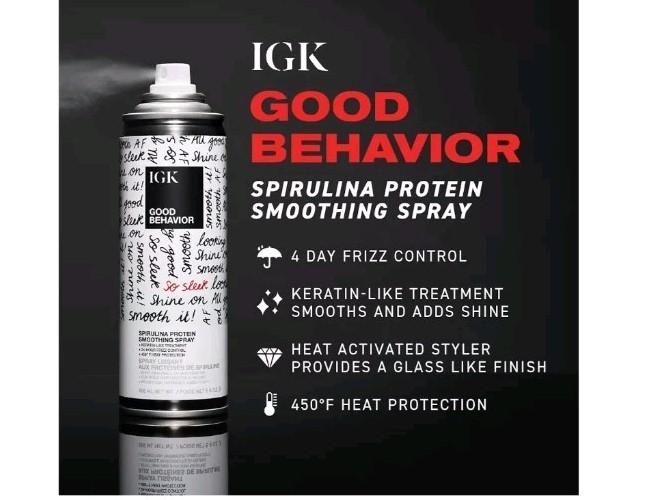 qty 2 IGK Good Behavior Spirulina Protein Smoothing Spray