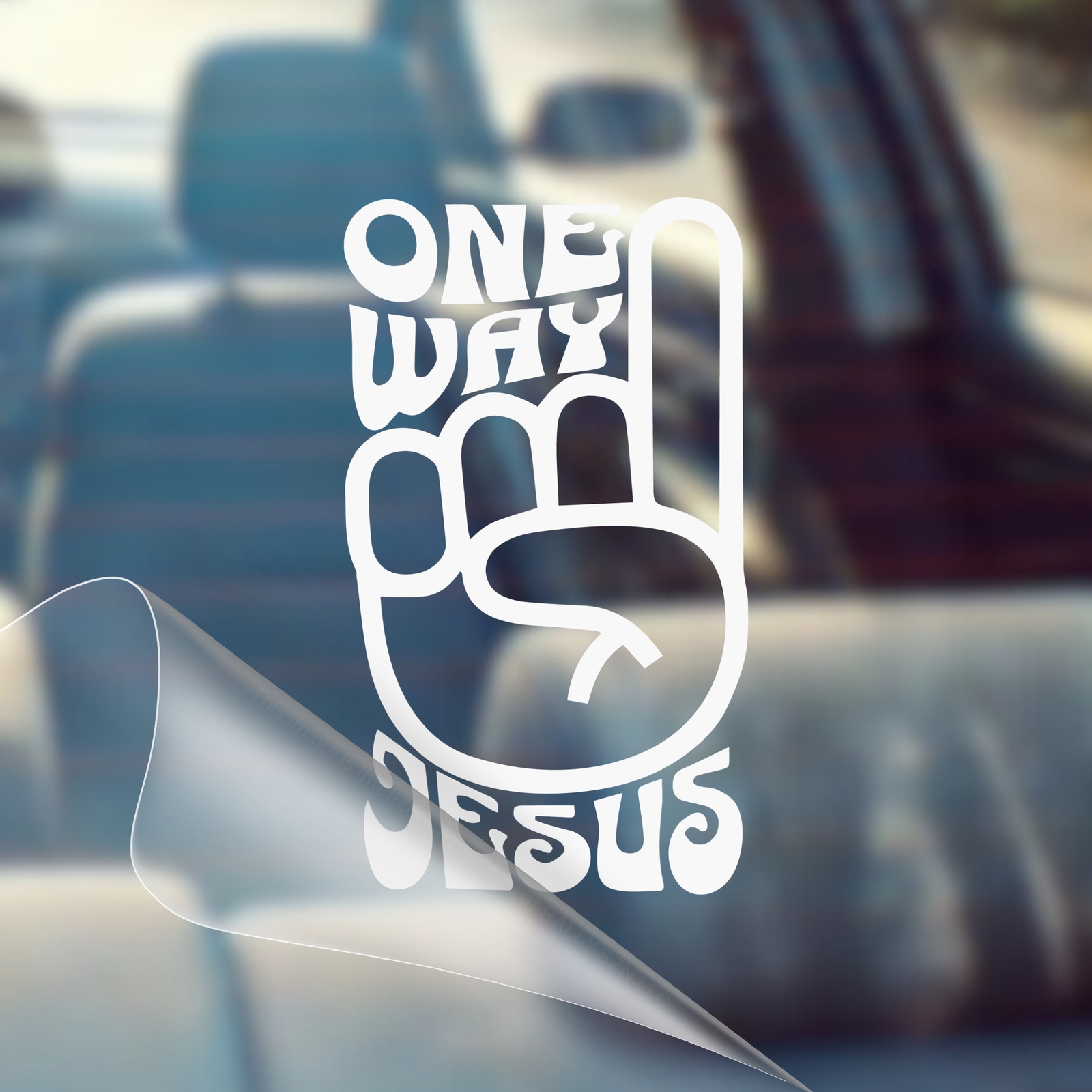 One Way Up - Christian Car Vinyl Decal Bumper Sticker for Car