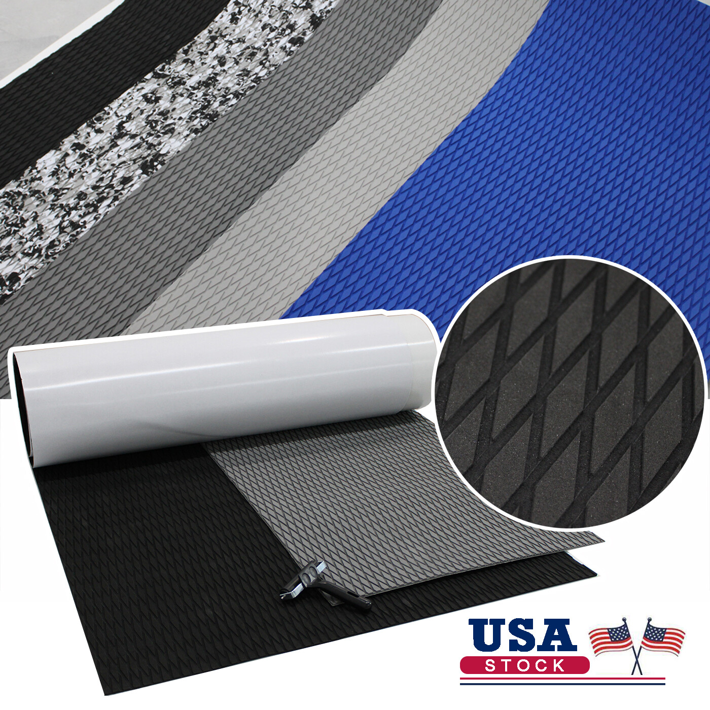 Diamond Boat Flooring EVA Foam Marine Faux Teak Deck Grip 94.5" PWC Traction Mat