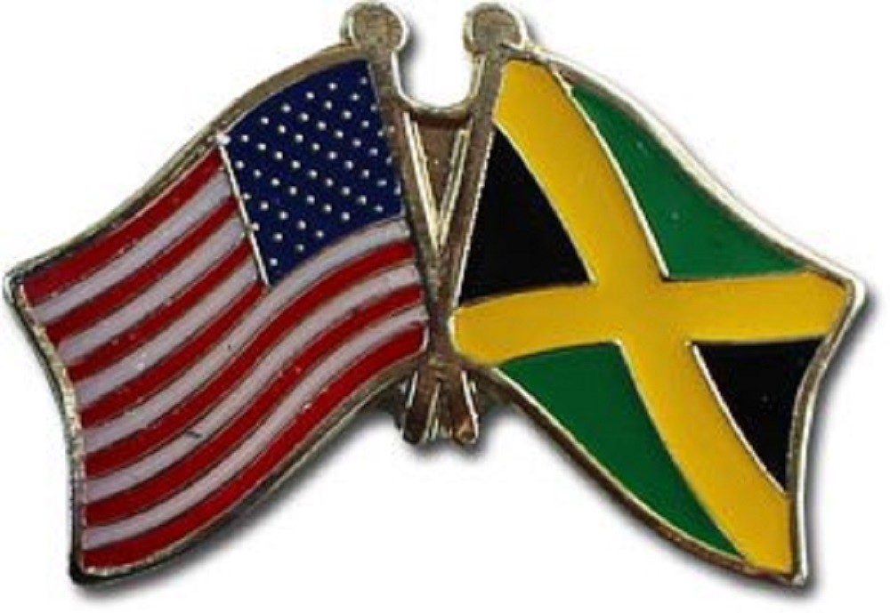 USA American Jamaica Friendship Flag Bike Motorcycle Hat Cap lapel Pin