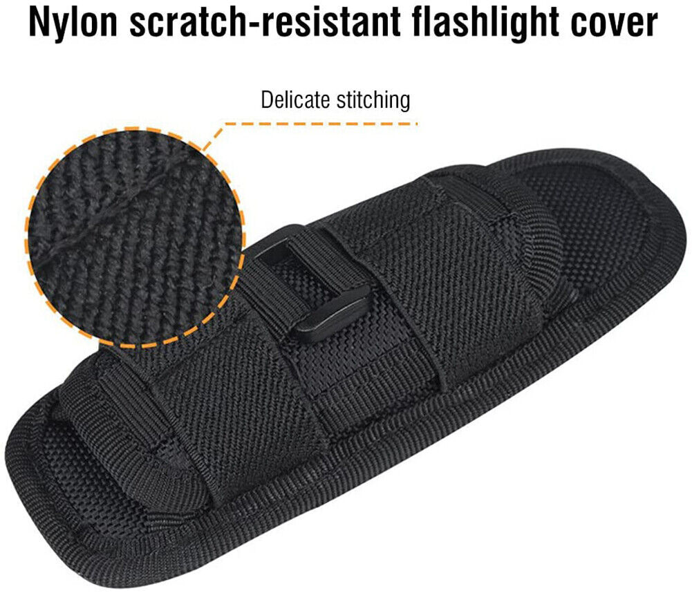 Tactical Flash Light Nylon Pouch Belt Adjustable Heavy Duty Flashlight Holder