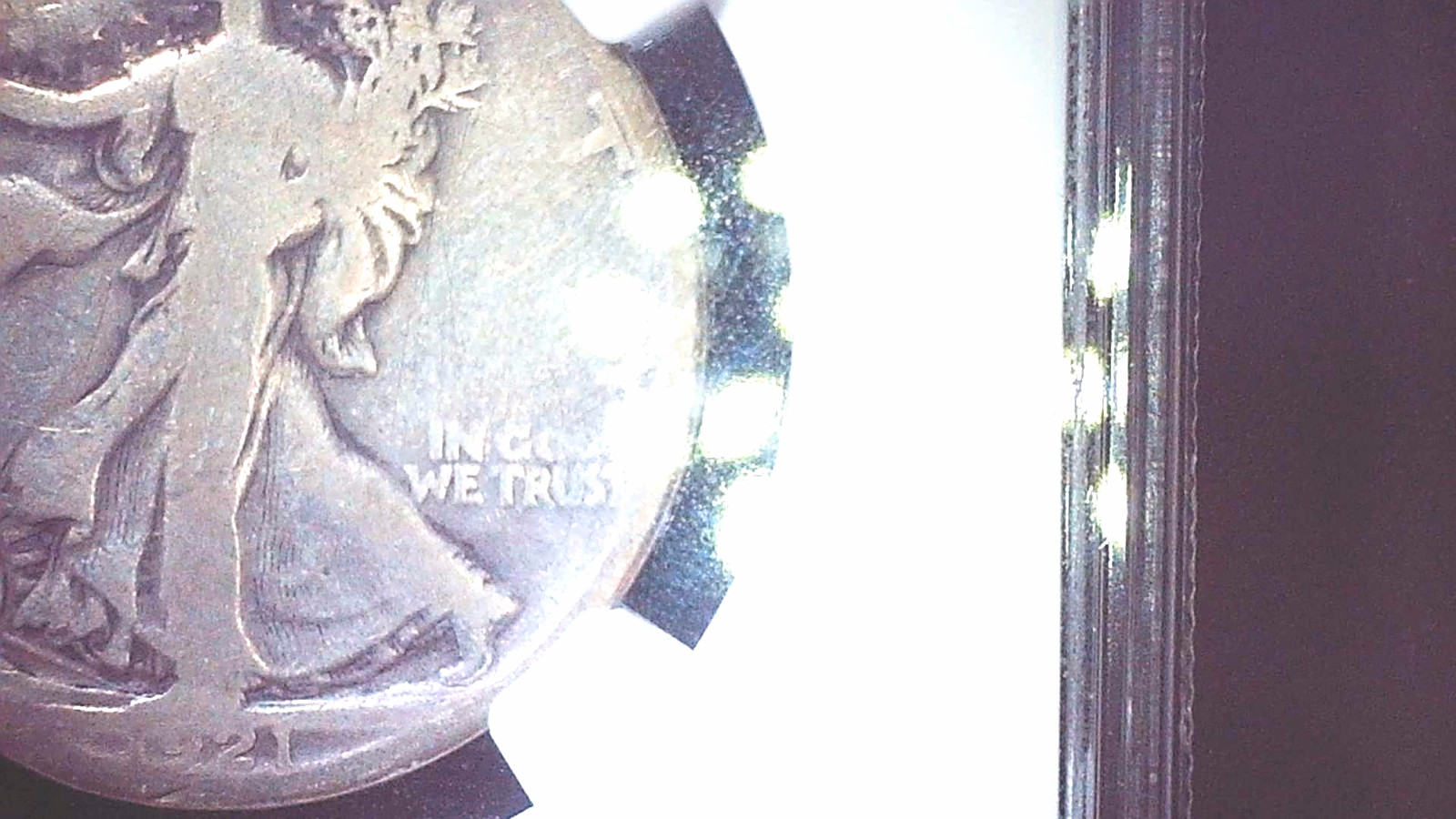 1921 S 50C ngc cleaned Walking half Dollar Fine Detail