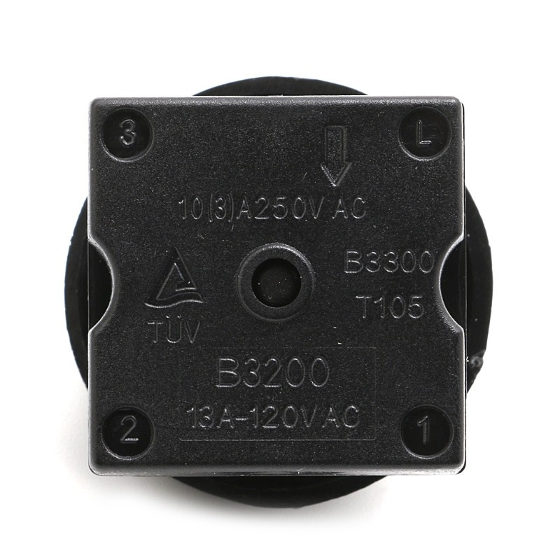 Black Fan Rotary Switch 4 Position 3 Speed Selector Switch Governor with Button&