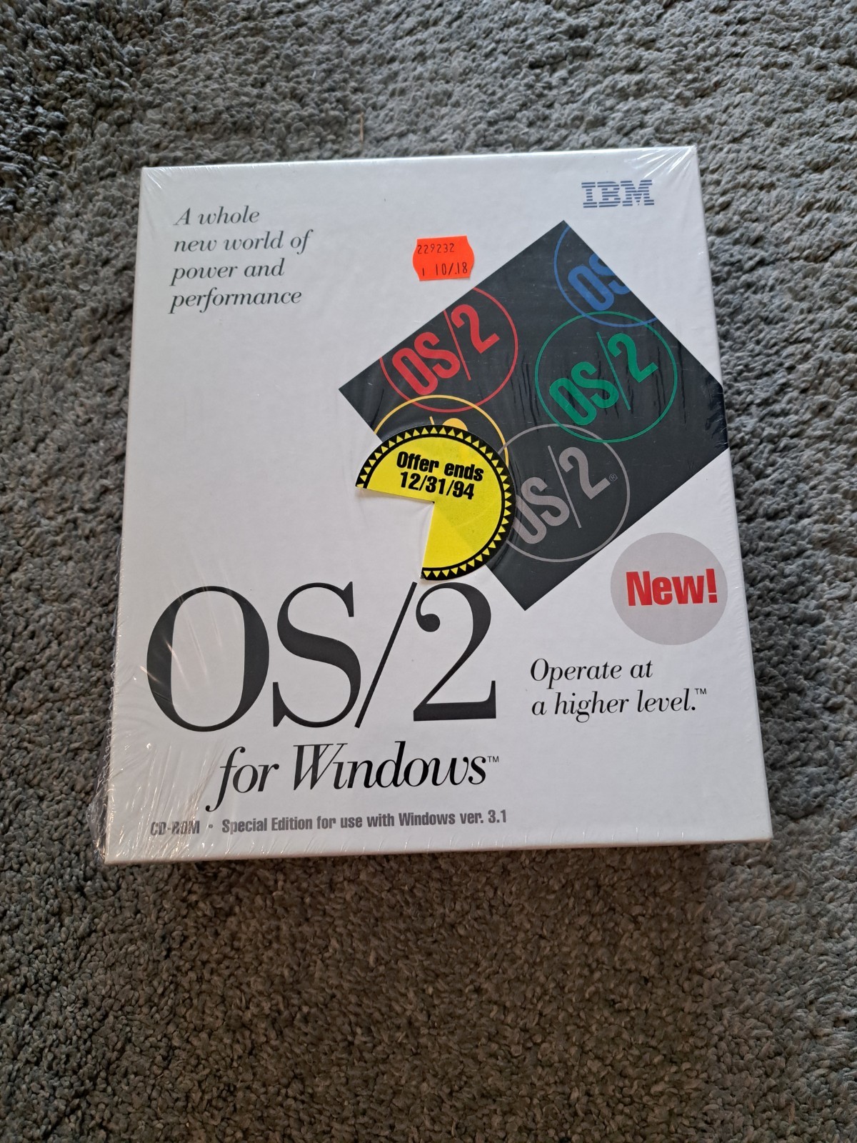 IBM OS/2 for Windows CD-ROM Special Edition Windows 3.1 Software Sealed