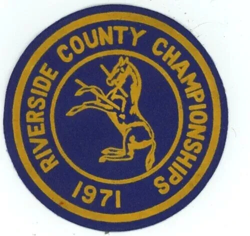 CALIFORNIA CA RIVERSIDE COUNTY 1971 CHAMPIONSHIPS SHOULDER PATCH POLICE SHERIFF