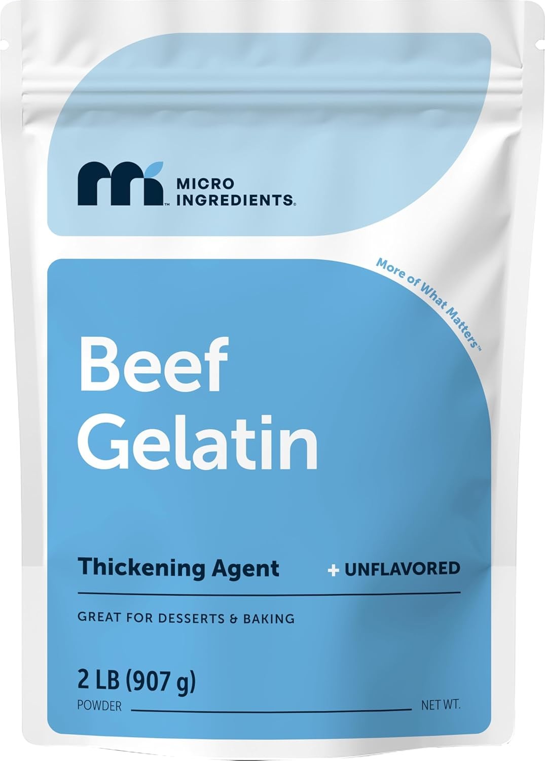 Polvo de gelatina de carne vacuna, 2 libras (32 onzas) | Fuente premium de carne