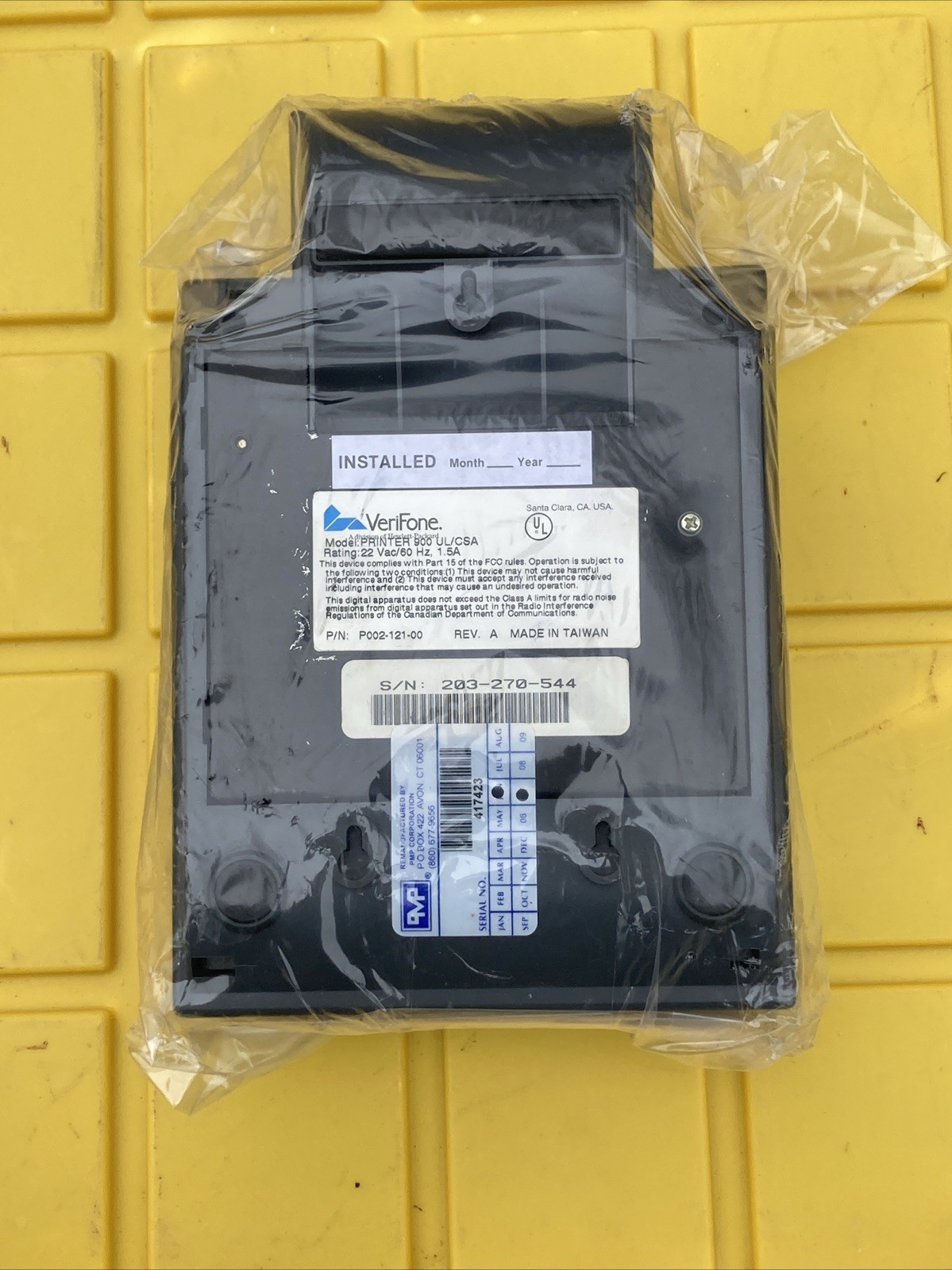 VERIFONE THERMAL PRINTER 900 Untested