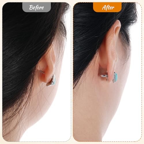 Earring Lifters Backs, 8 Pcs Earring Backs for Droopy Ears Locking Earrings