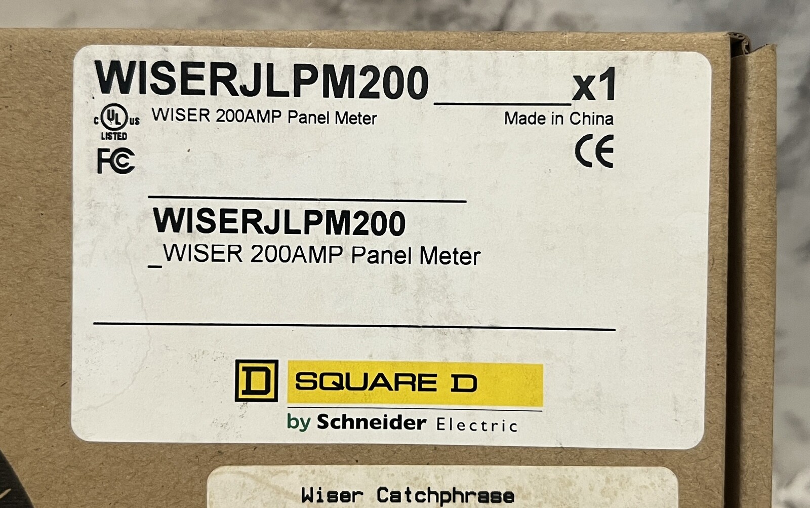 Panel Meter WISERJLPM200 - Wiser 200 AMP - Schneider - Square D - RD77724