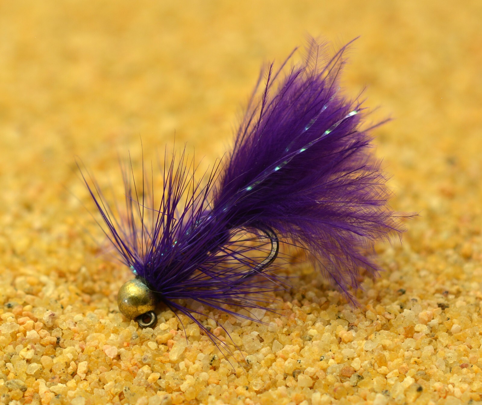 6 Ct - Tungsten Micro Purple Wooly Bugger Jig Head Fly - Euro nymph - Hanak Hook