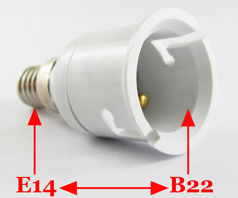 50pcs E14 Male to B22 Female Socket Base LED Halogen CFL Light Bulb Lamp Adapter