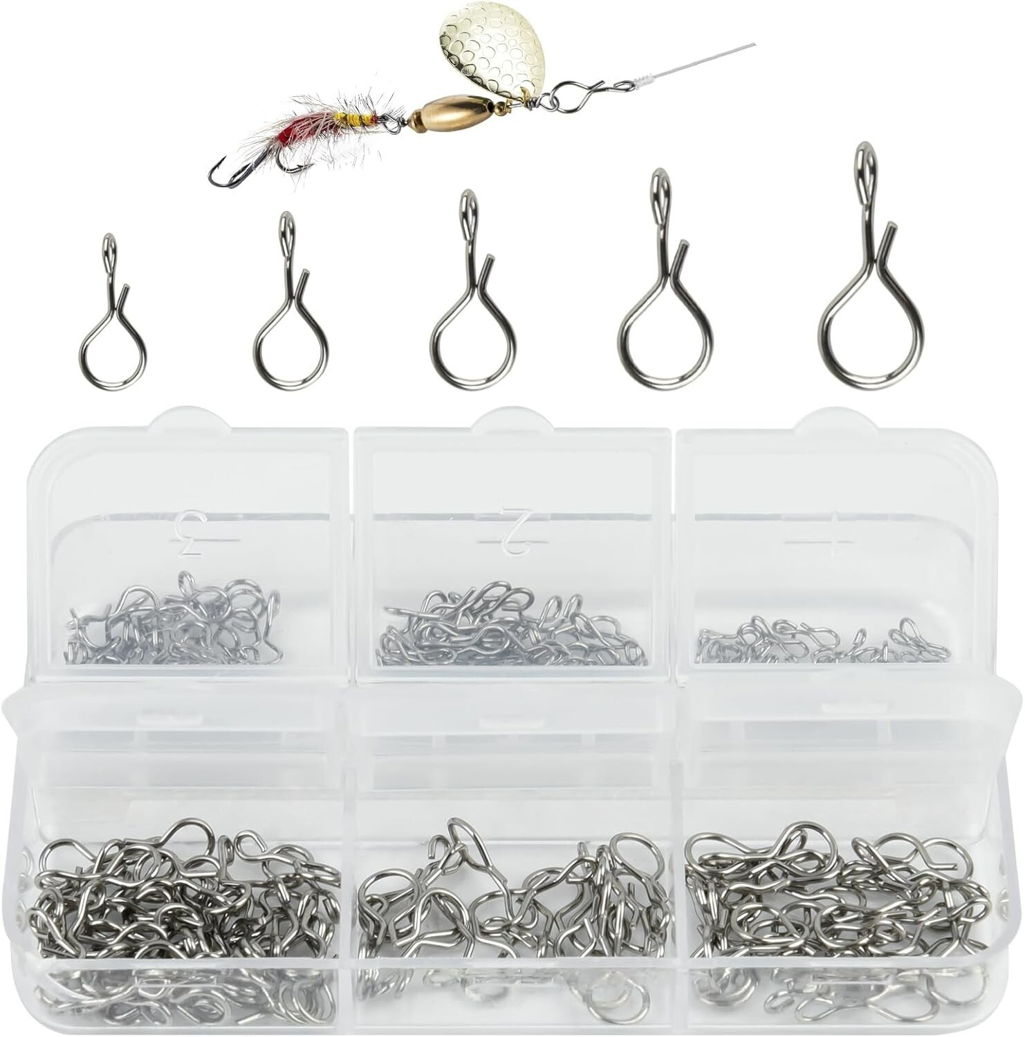 200 Fly Fishing Snaps Quick Change Connector Lure Hook Link Fast Knotless Tackle