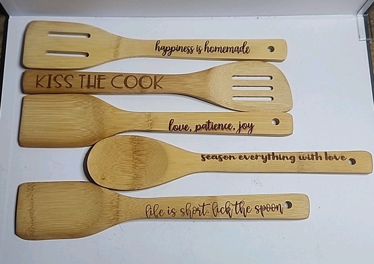 Bamboo handmade engraved wooden utensils.....@@@@LOOK@@@@@