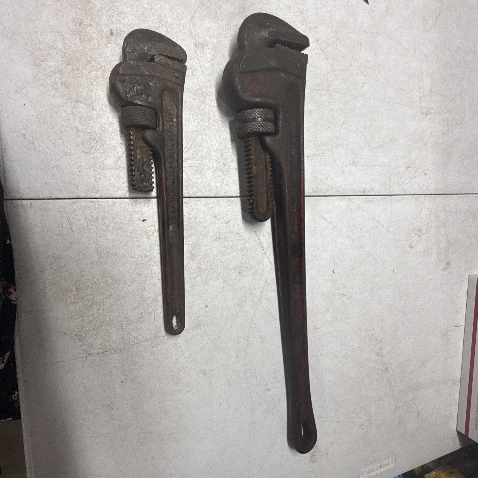 Ridgid 14 & 24" Straight Pipe Wrench Heavy Duty The Ridge Tool Co Made in USA