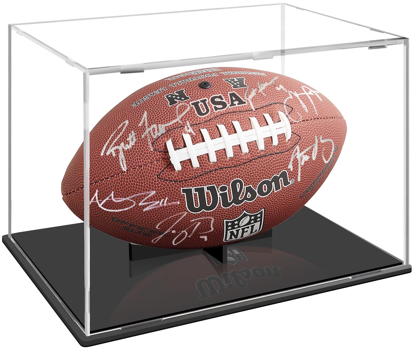 Football Display Case, Clear Acrylic Football Display Cases, Dust and UV Prot...