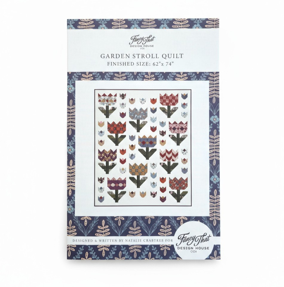 Garden Stroll Quilt Pattern 62" x 74" Natalie Crabtree - Fancy That Design House