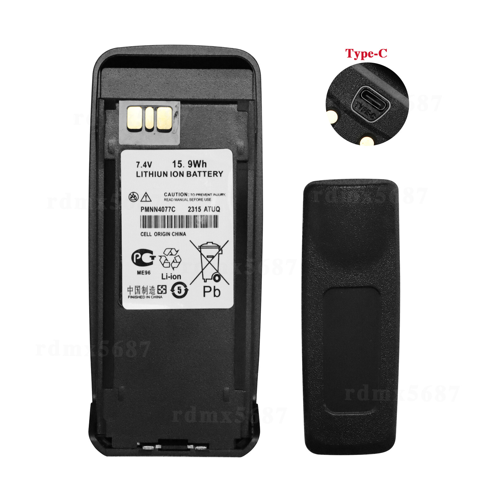 With Type-C Battery PMNN4065 For Motorola XiRP8200 XiR-P8200 XiRP8208 XiR-P8208