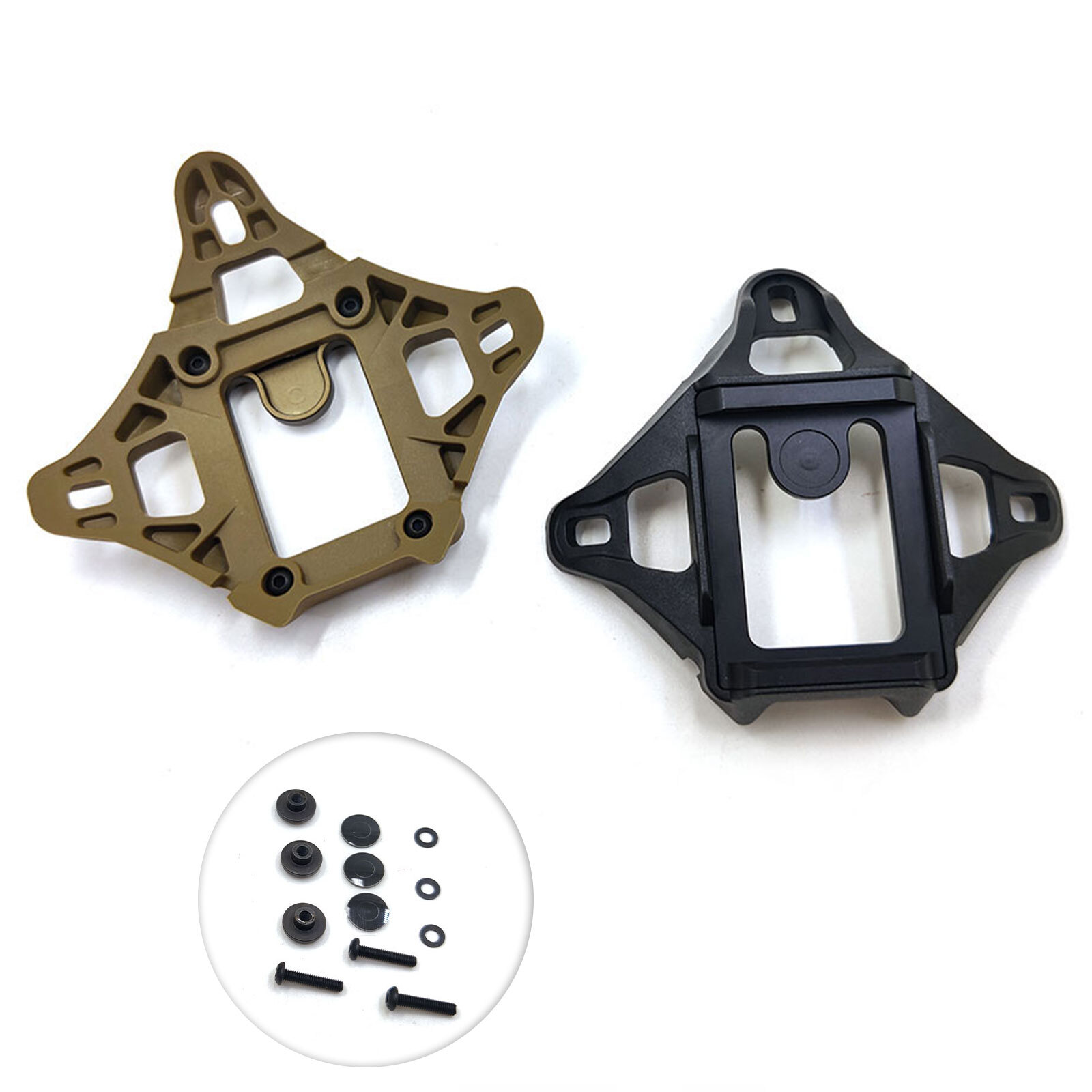 Tactical NVG Mount Adapter 3Hole Skeleton VAS Shroud Helmet Frame Mount Aluminum