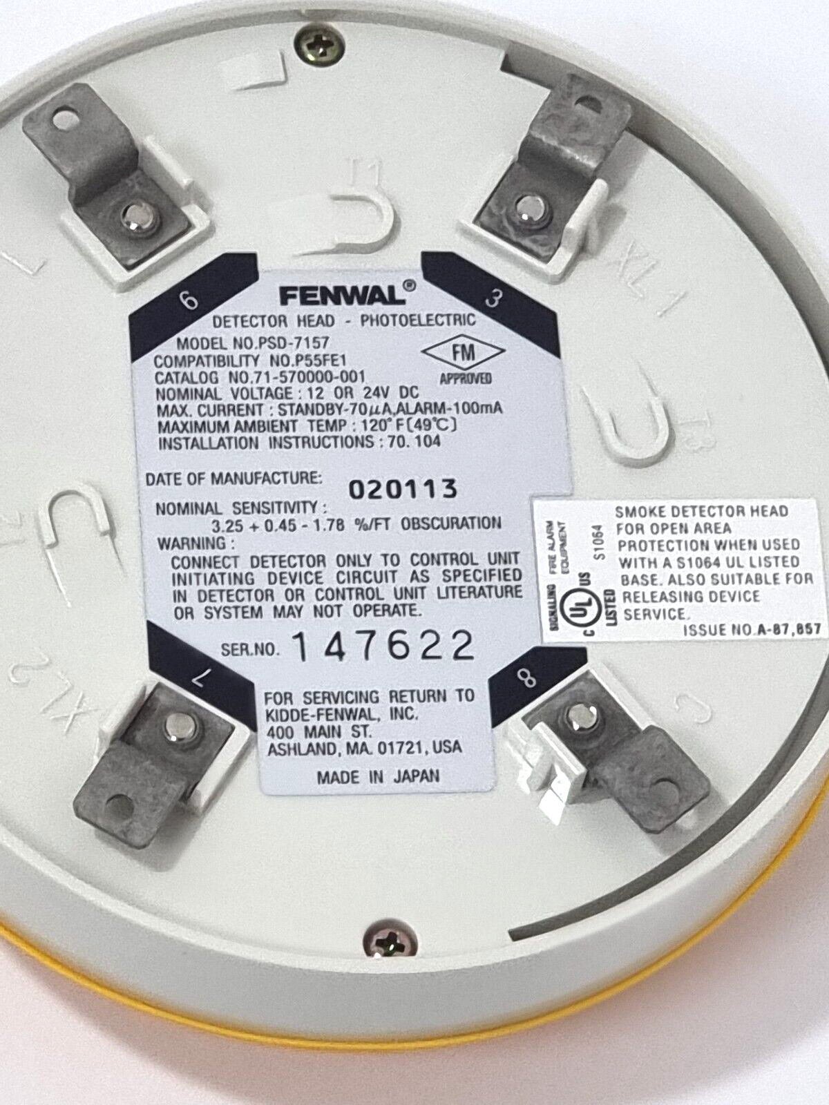 FENWAL PSD-7157 Smoke Detector