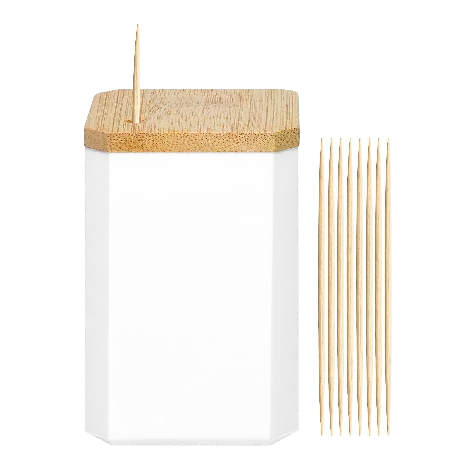 Toothpick Holders 1 Pack with 600 Picks Round DoubleSide Point Food