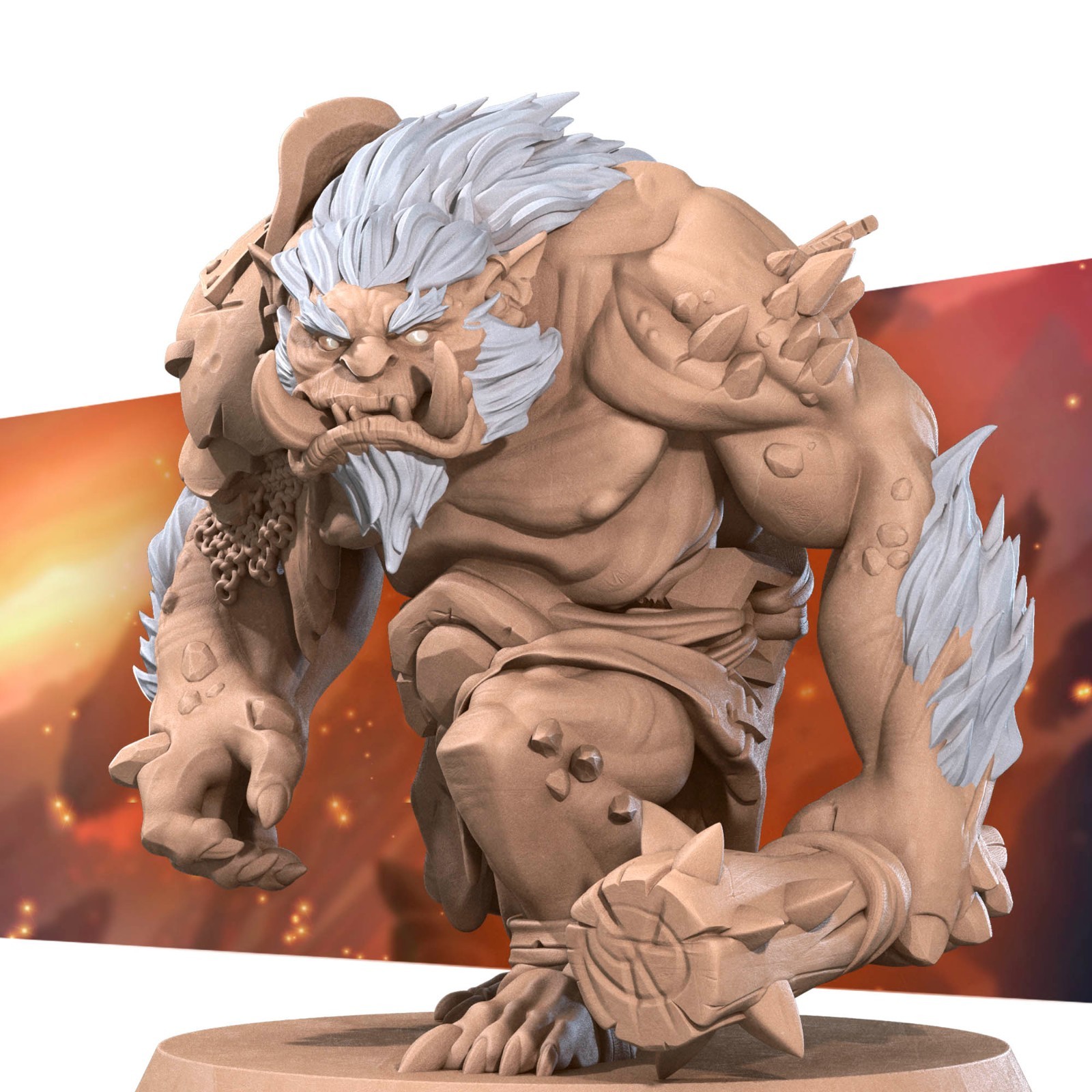 Large Cave Troll - Giant Beast - Bite the Bullet - Dungeons and Dragons 35mm