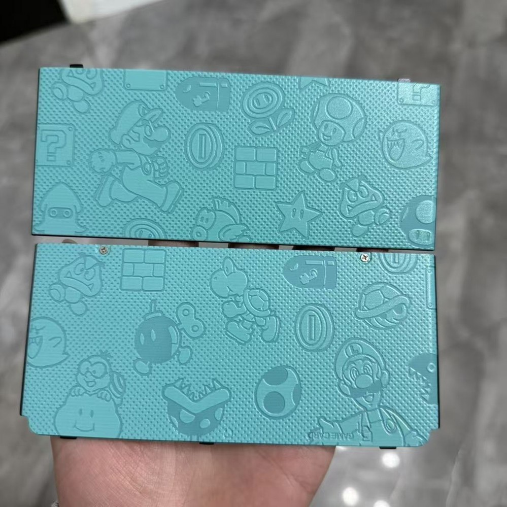 Rare! designTurquoise Mario Pattern Replacement Cover Shell for Nintendo New 3DS