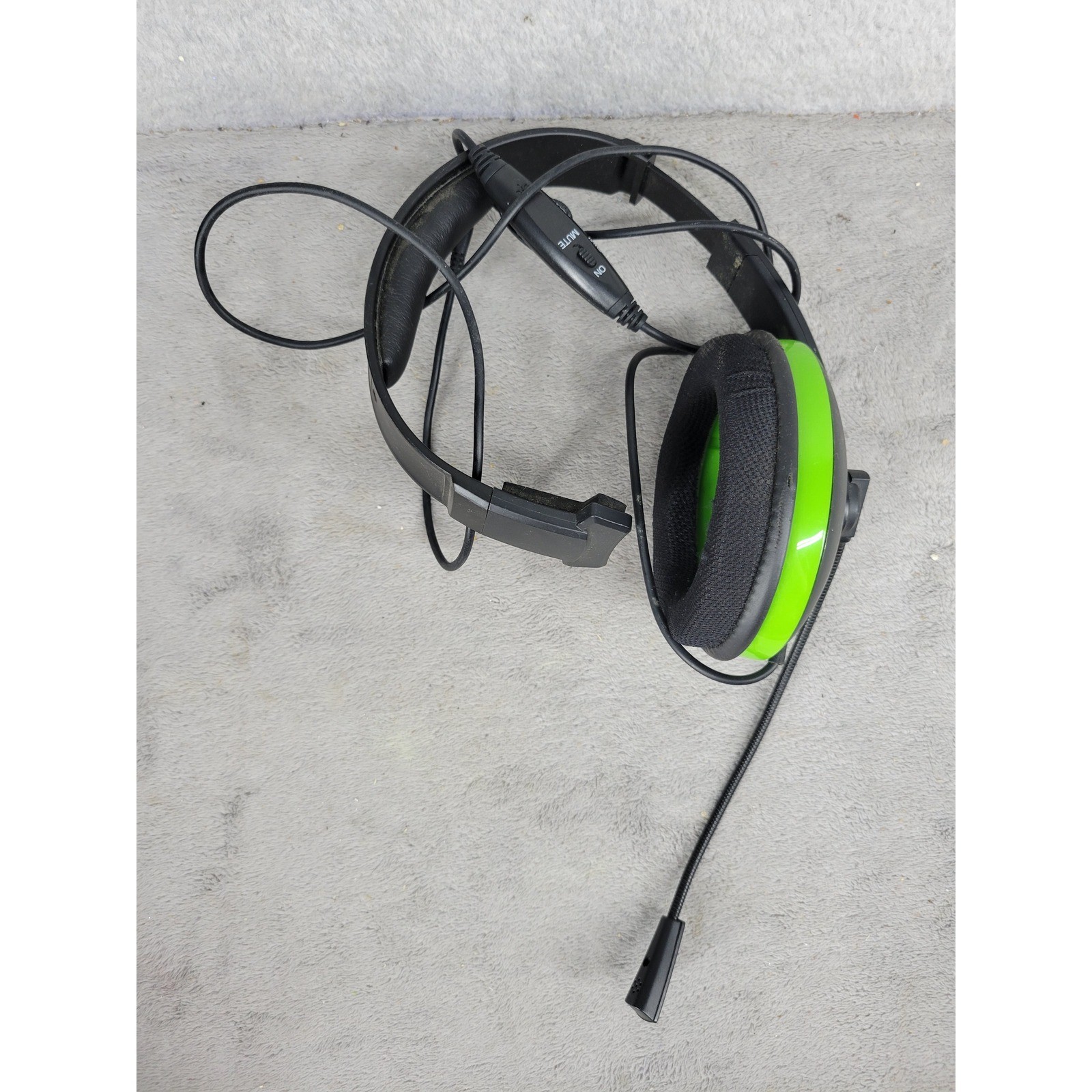 Turtle Beach Ear Force XC1 Gaming Chat Headset Black Green 3.5mm Wired Mono