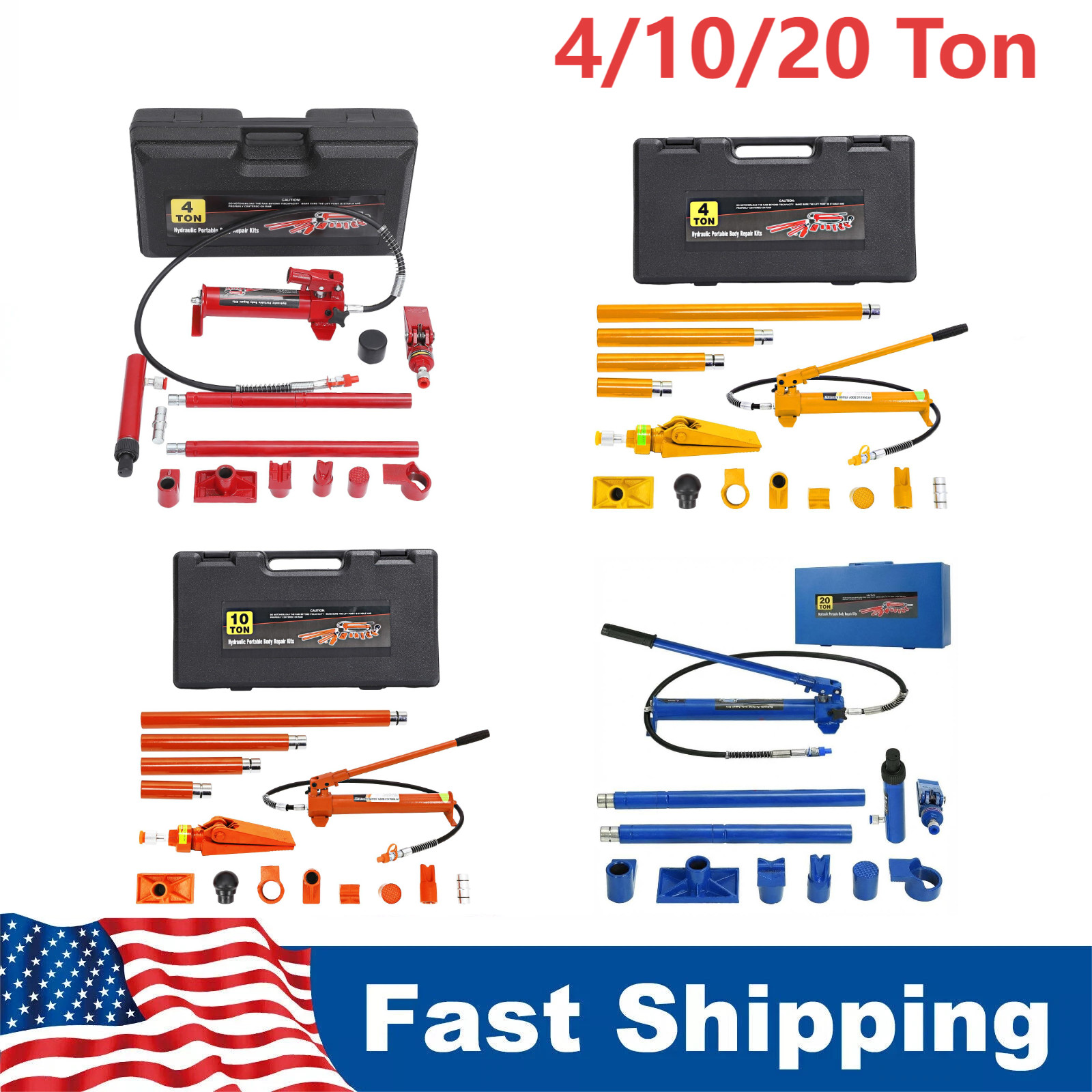4 10 20 Ton Hydraulic Jack Air Pump Lift Ram Body Frame Porta Power Repair Kits