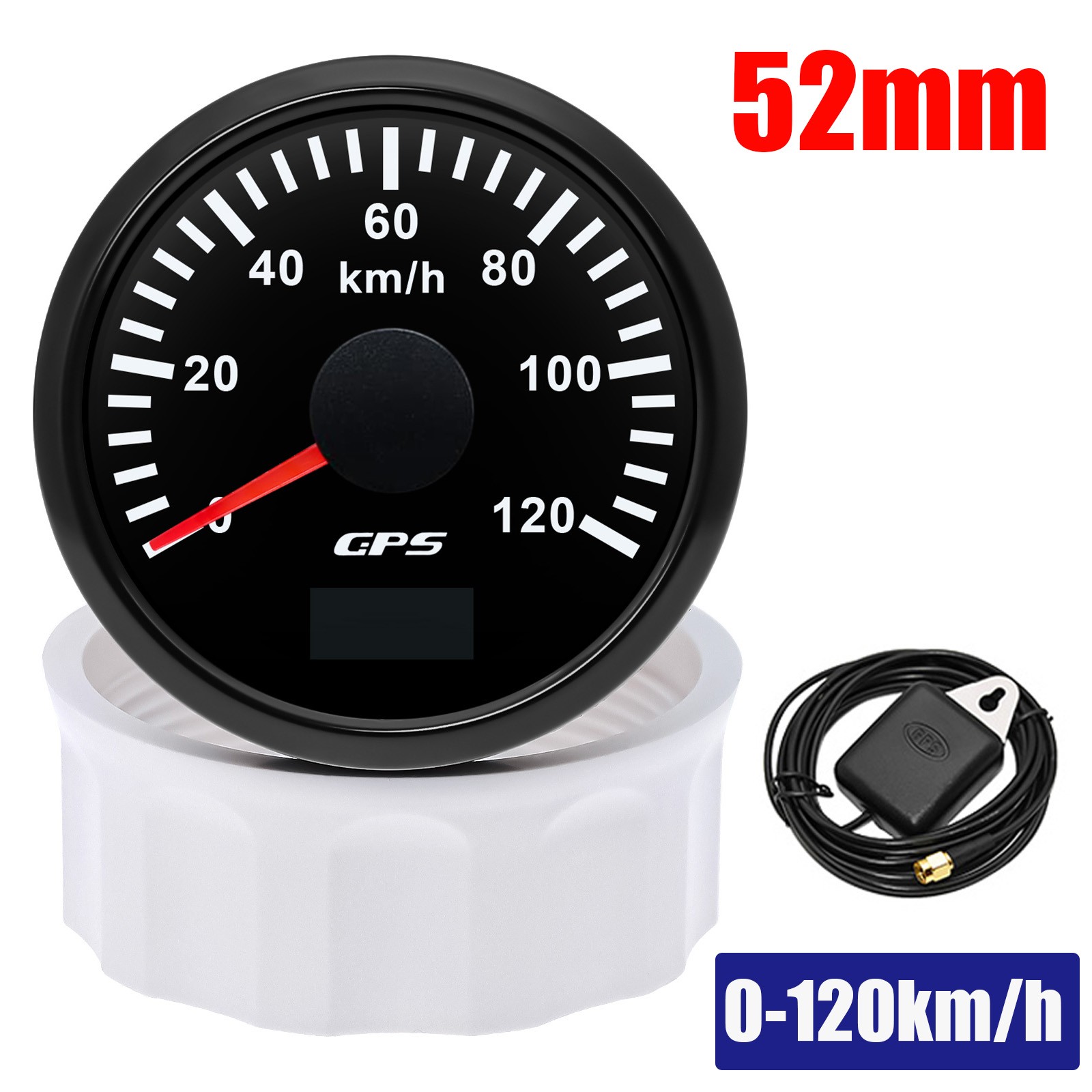 2" 52MM GPS Speedometer 0-120km/h Gauge for Motorcycle Boat Car Truck Waterproof