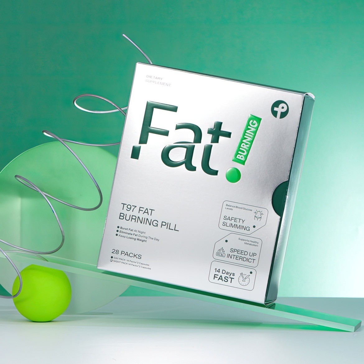 ：FAT BURNING PILL or（T97 Metabolic Support Complex Day & Night Formula, 28 Pack