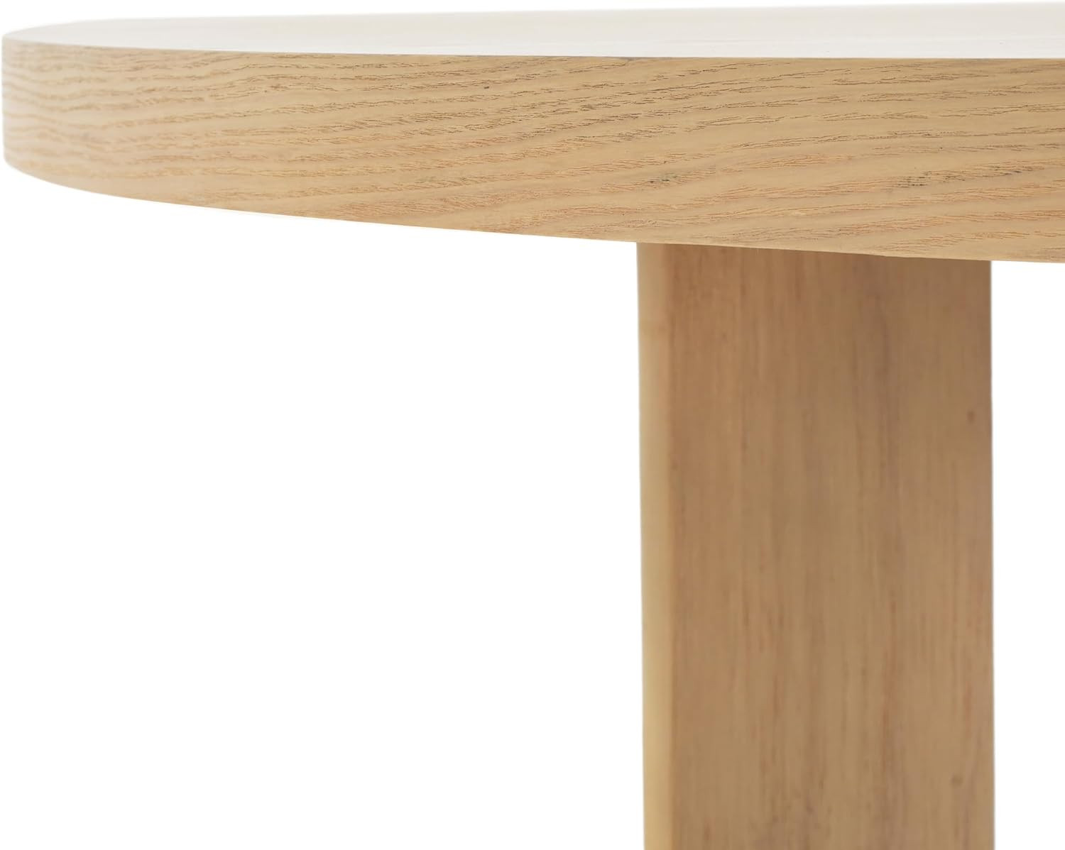 Guma 48" round Dining Table for 4, Compact MDF Kitchen Table with Pedestal Base,