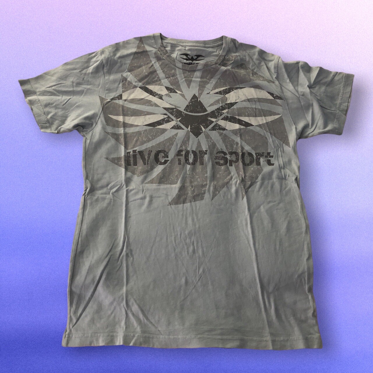 NEW VALKEN Paintball Live For Sport Tee T-Shirt Shirt Blue/Grey Size Large SS1