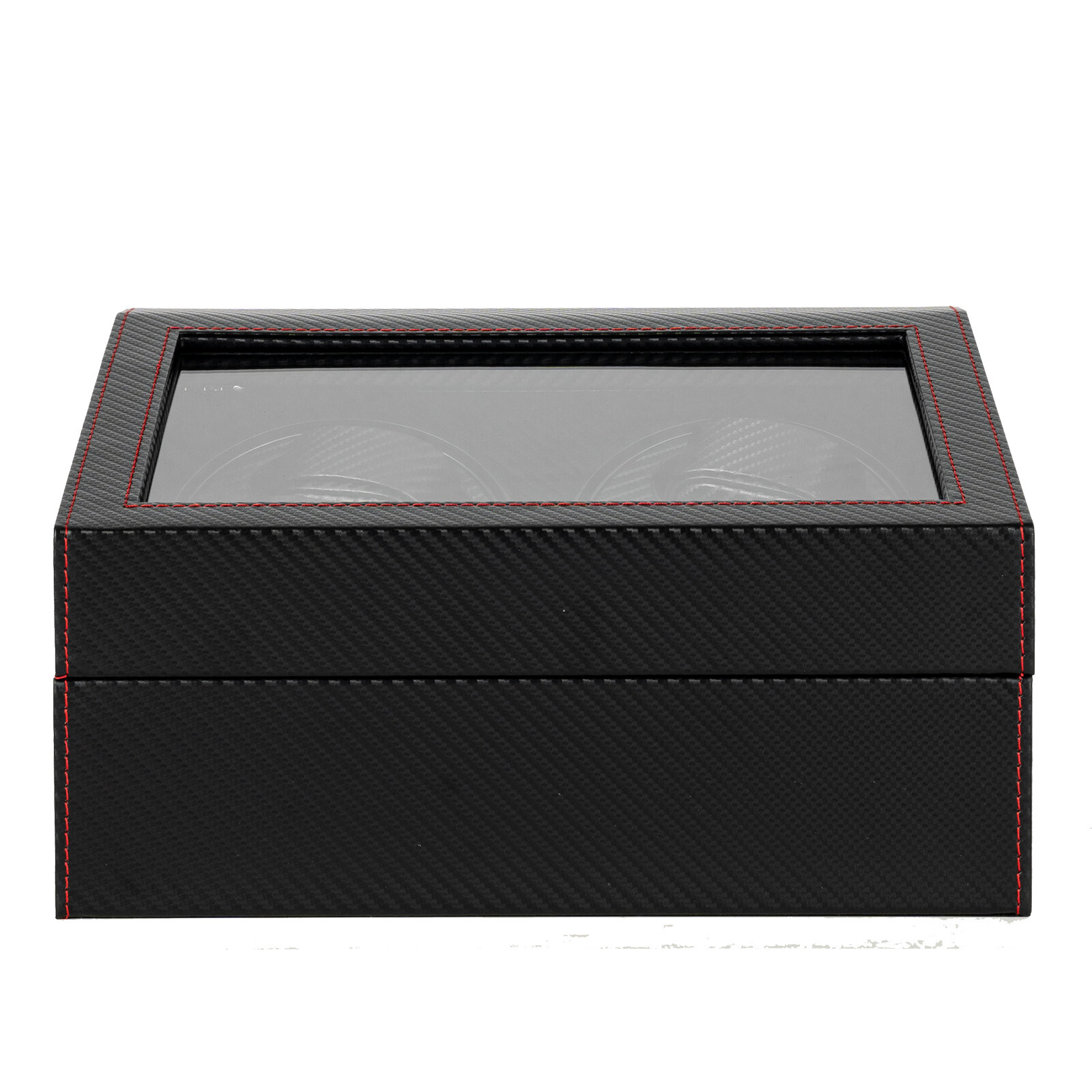 10 Slots Watch Winder Automatic Rotation MDF + PU Display Storage Box Black