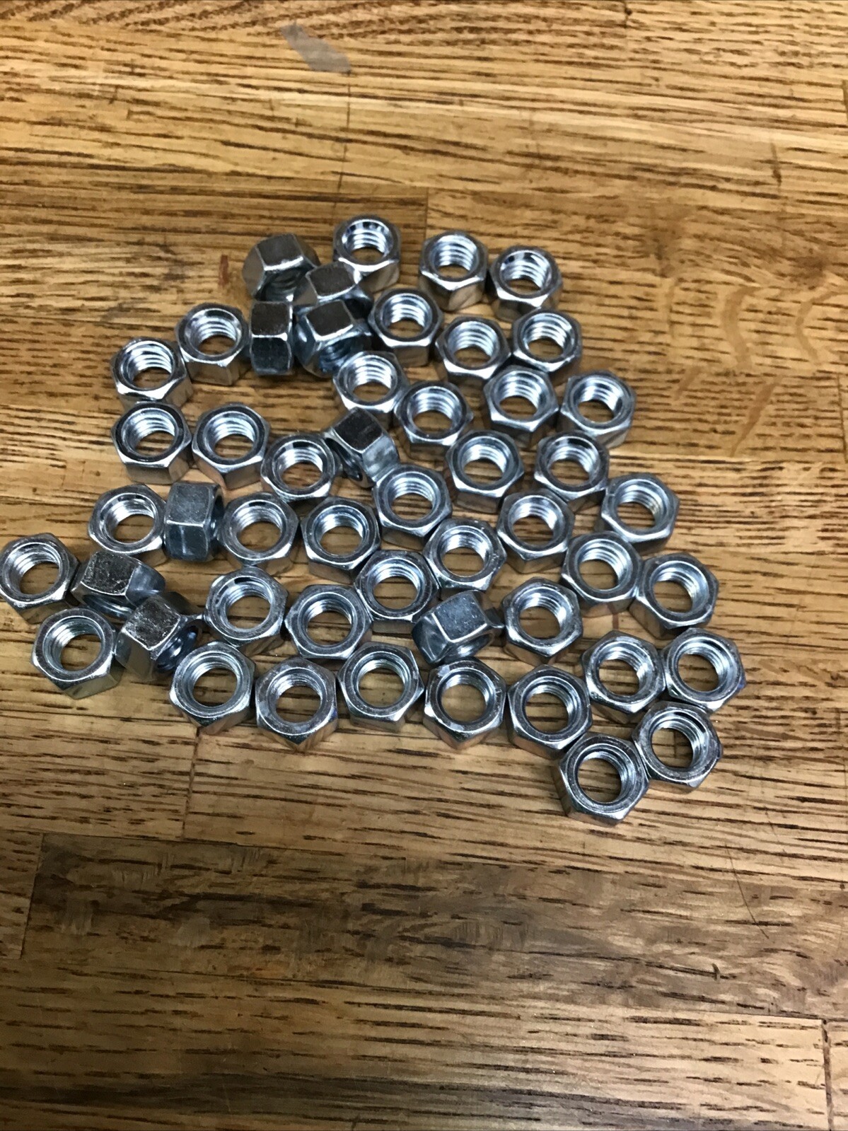 3/8"-16 Grade 2 Finished Hex Nuts Electro Zinc Plated Steel Qty 50