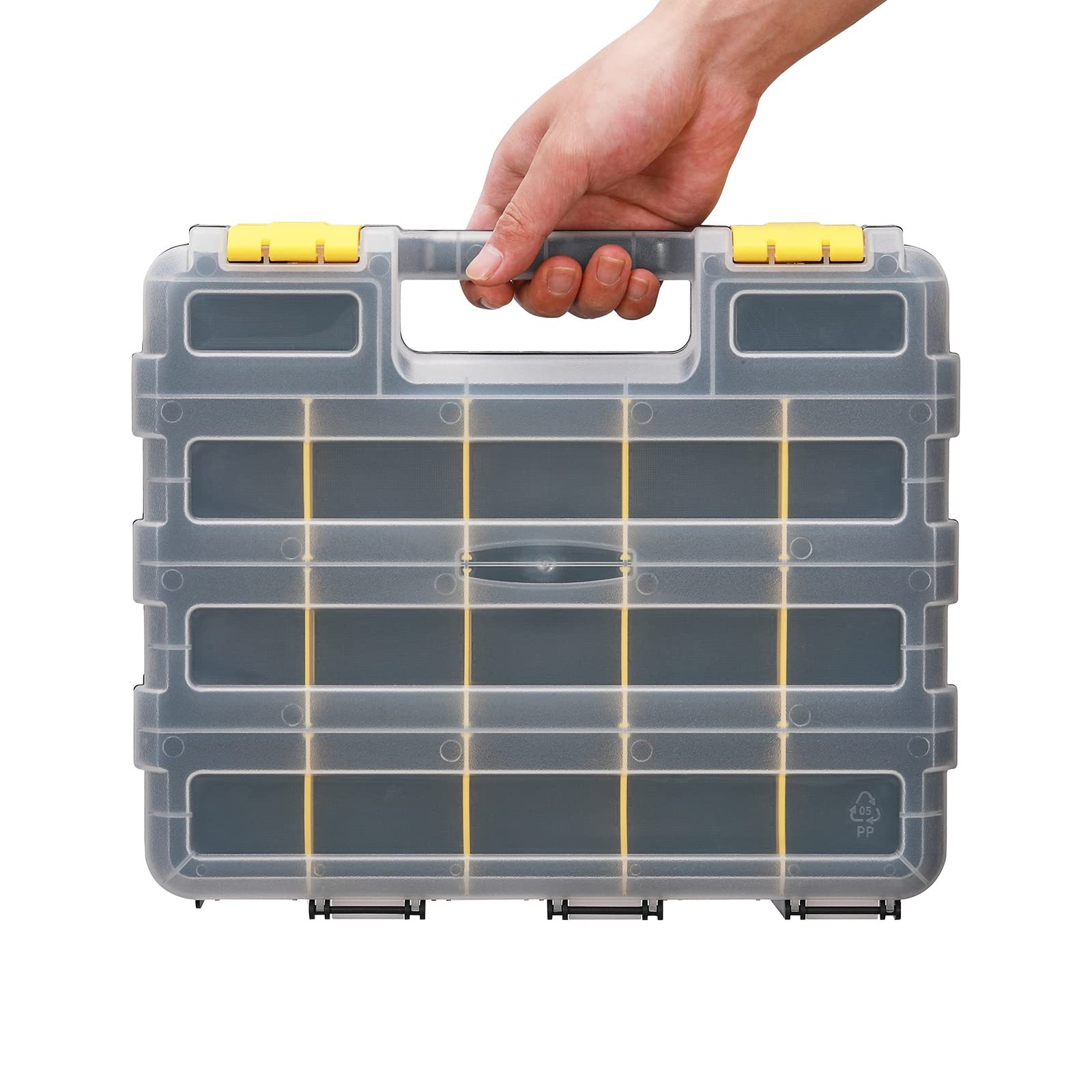 EMENTOL 2PCS Double Side Tool Organizer with Customizable/Removable Plastic D...
