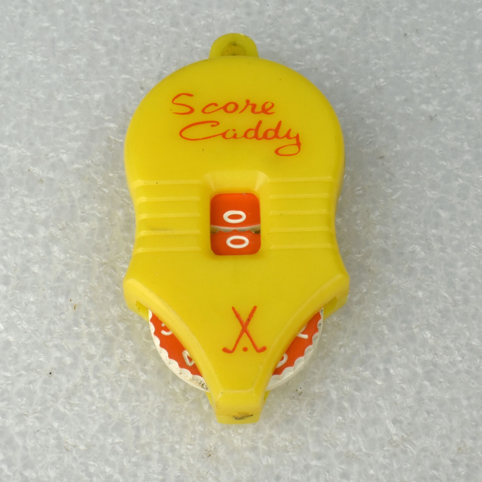 Vintage Score Caddy Golf Rotary Score Keeper Plastic Keychain Made in USA