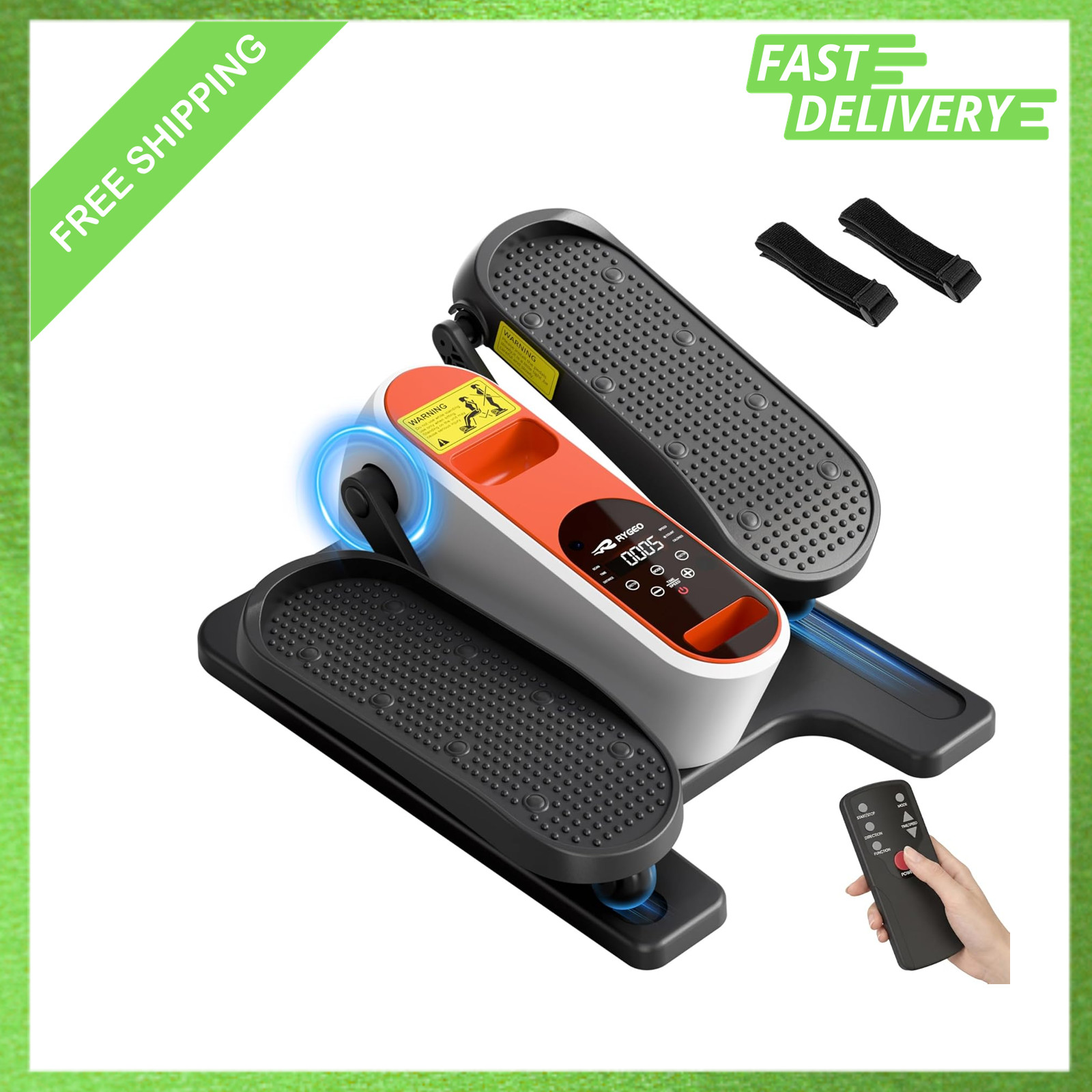 Under Desk Elliptical Machine Mini Leg Exerciser Seated Pedal Portable Quiet